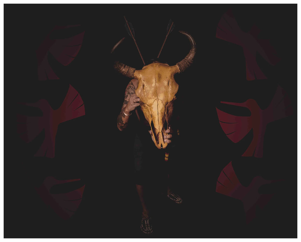 “Buffalo Ghost” – Edition Print by Indigenous artist, Benjamin West | Otoe Missouria/S. Cheyenne/Mvskoke image 0