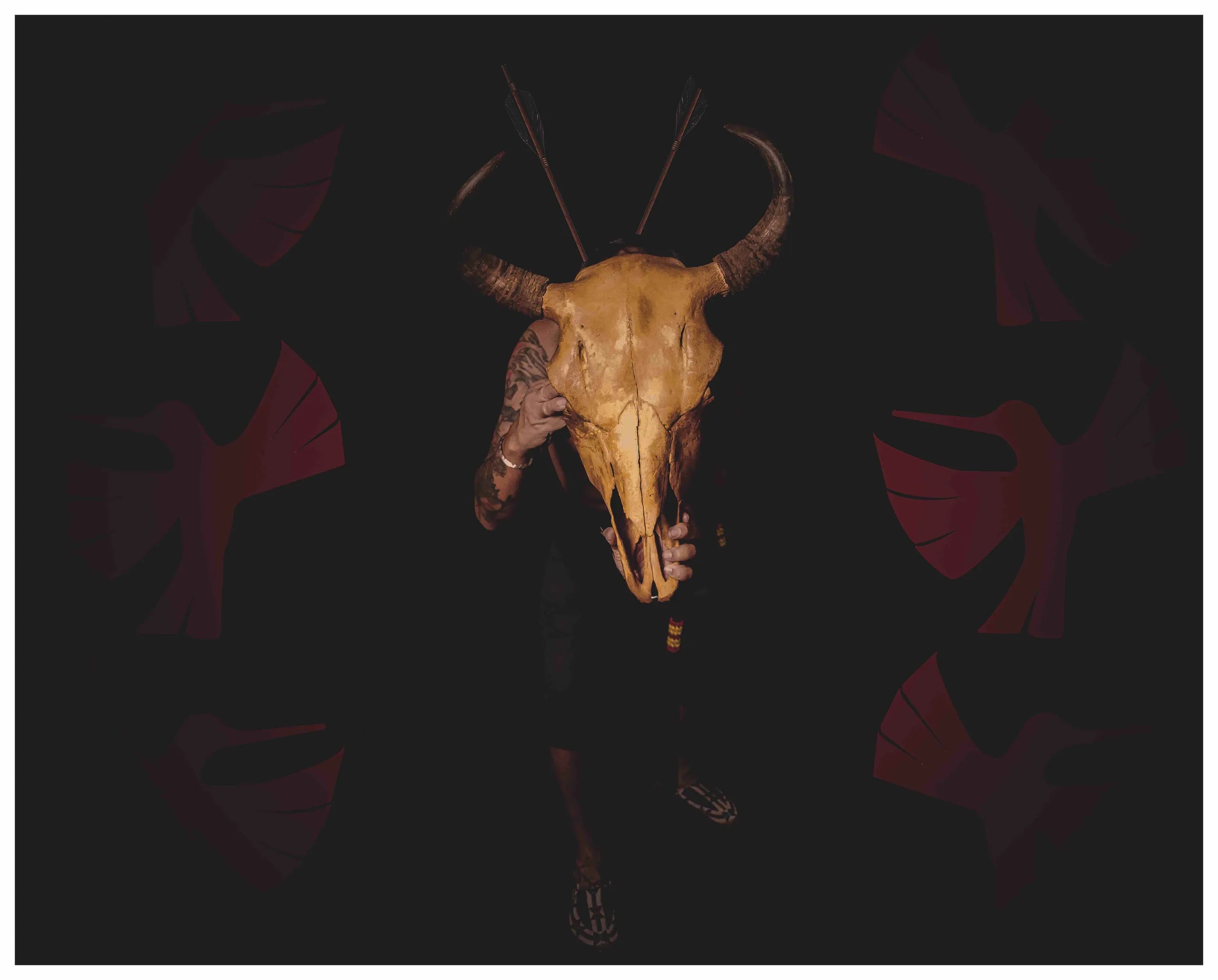 “Buffalo Ghost” – Edition Print by Indigenous artist, Benjamin West | Otoe Missouria/S. Cheyenne/Mvskoke image 0