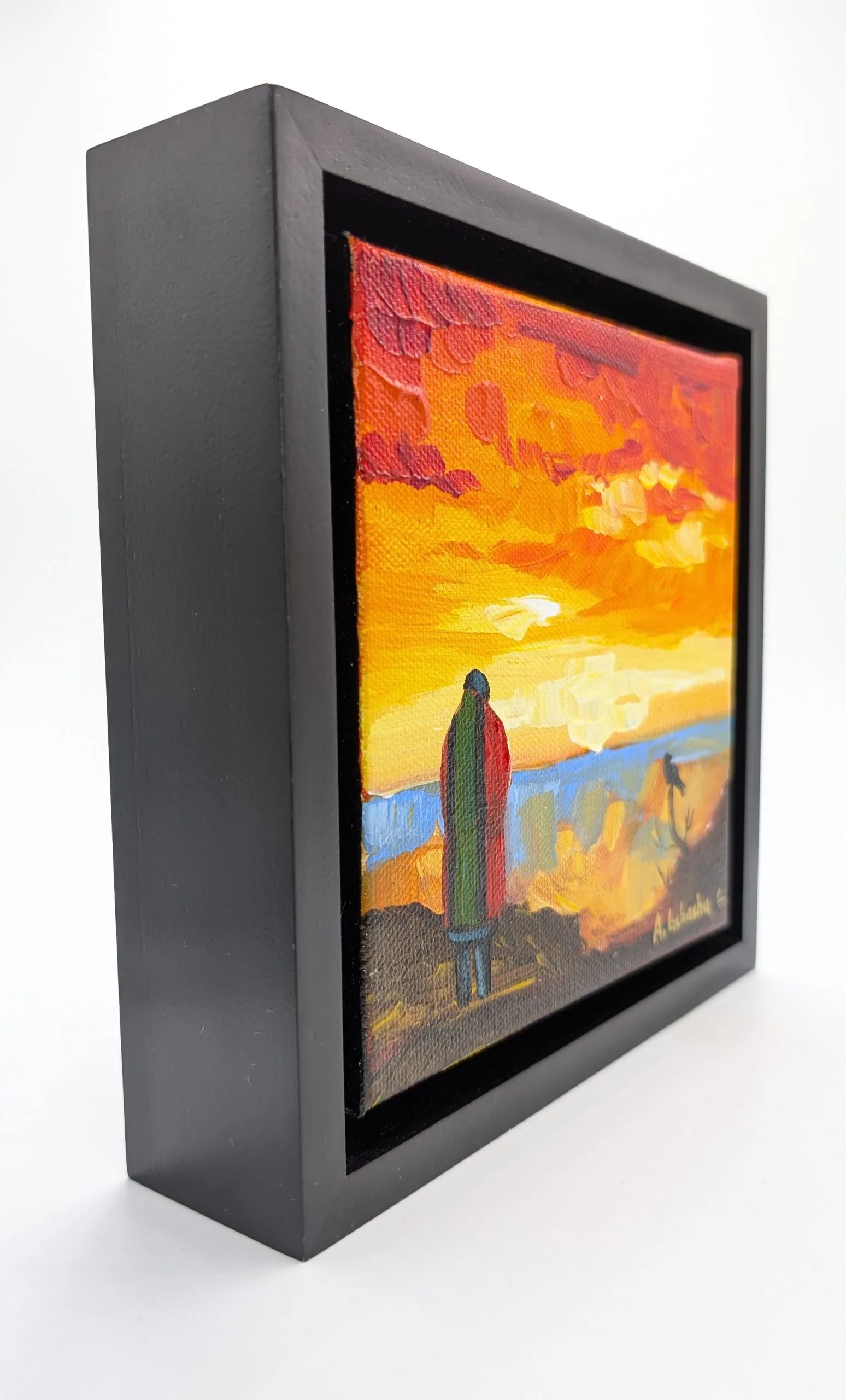 "Conversation with Raven" Original Painting by Anthony Gchachu image 1