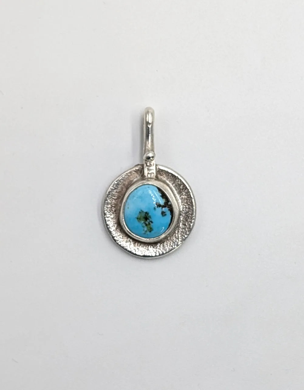 "Blessings" Charm Pendant with Turquoise image 1