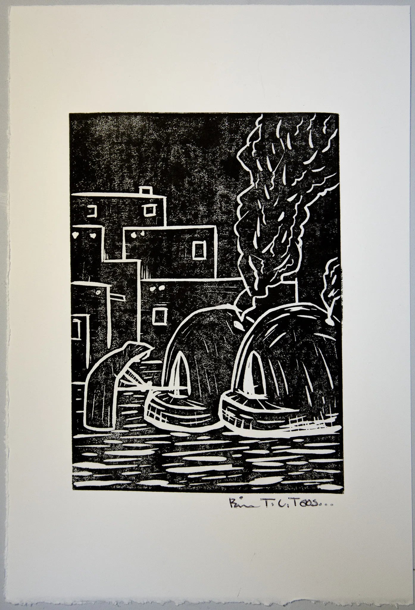 "Oven Bread" Print by Brian Taaffe-Cordova | Pueblo Architectural Art image 1
