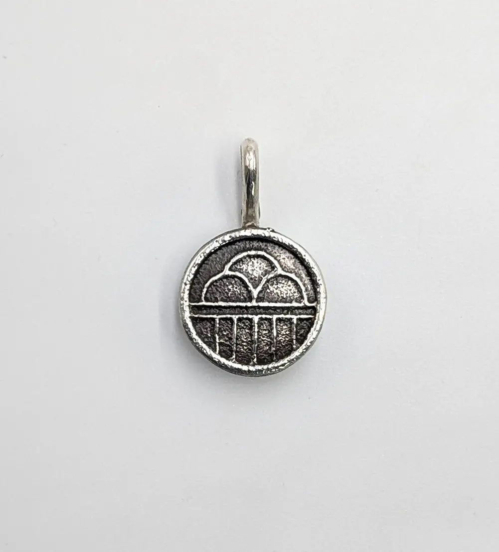 "Blessings" Charm Pendant with Turquoise image 0