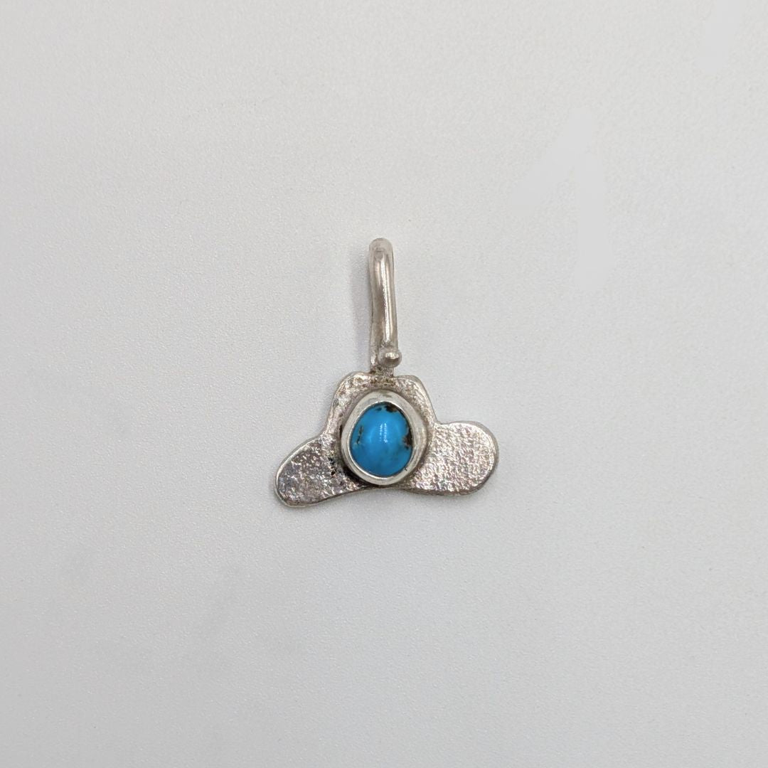 "Cowboy" Charm Pendant with Turquoise