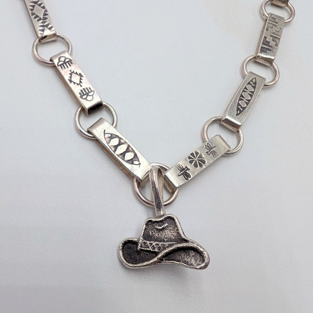 "Cowboy" Charm Pendant with Turquoise