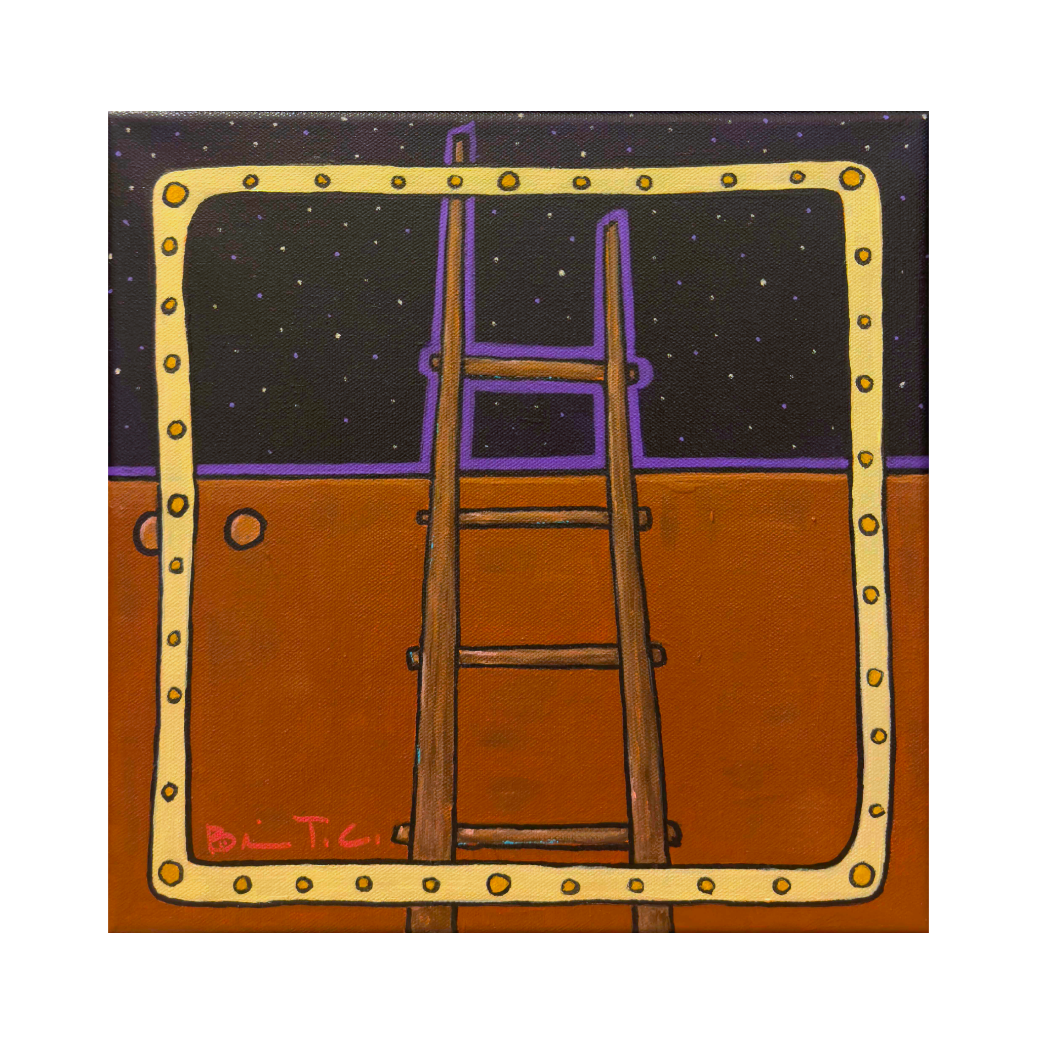 "Pueblo Ladder to the Sky (Night)" by Brian Taaffe-Cordova