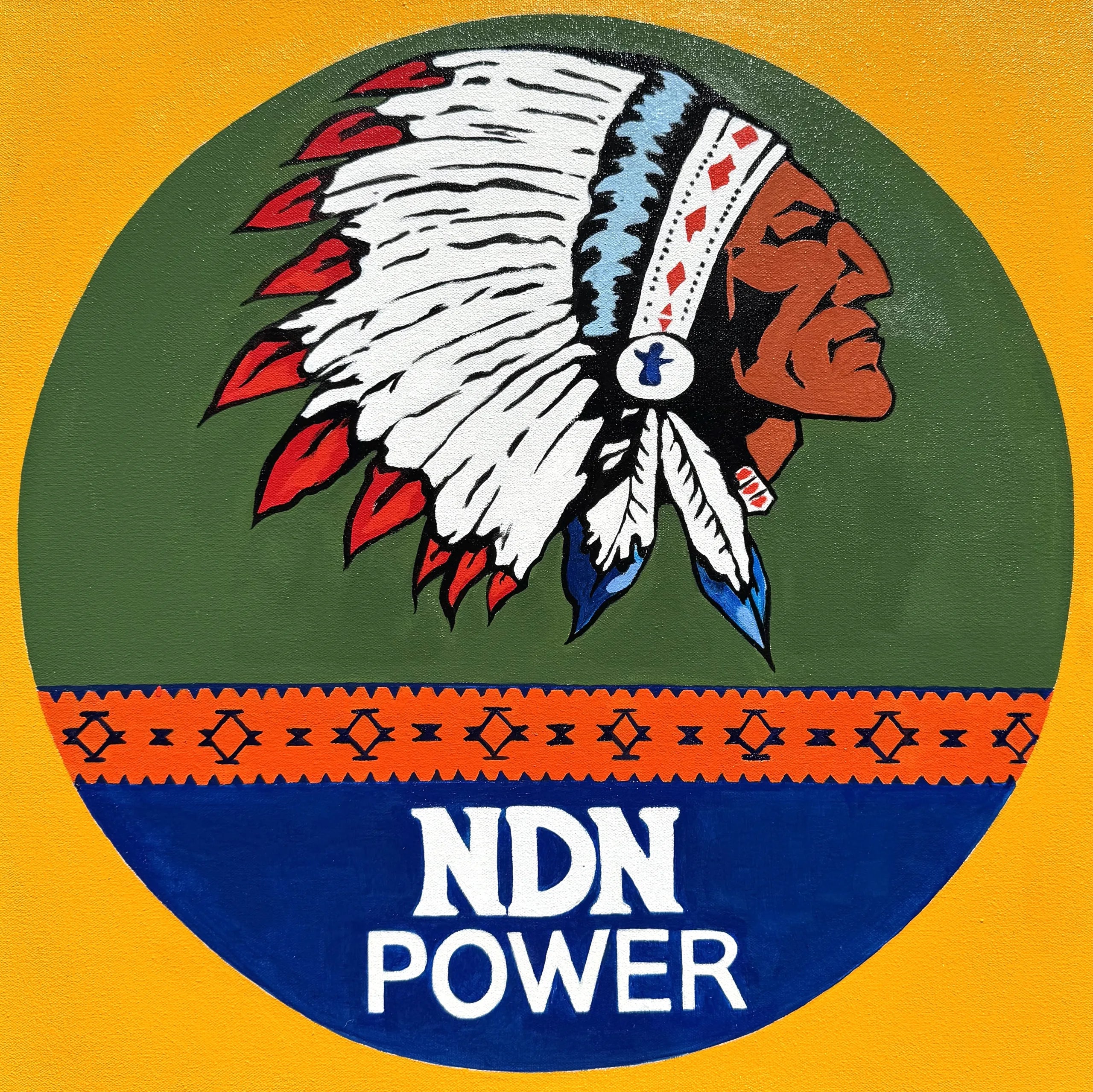 Reclaimed Fuel: NDN Power painting by Del Curfman