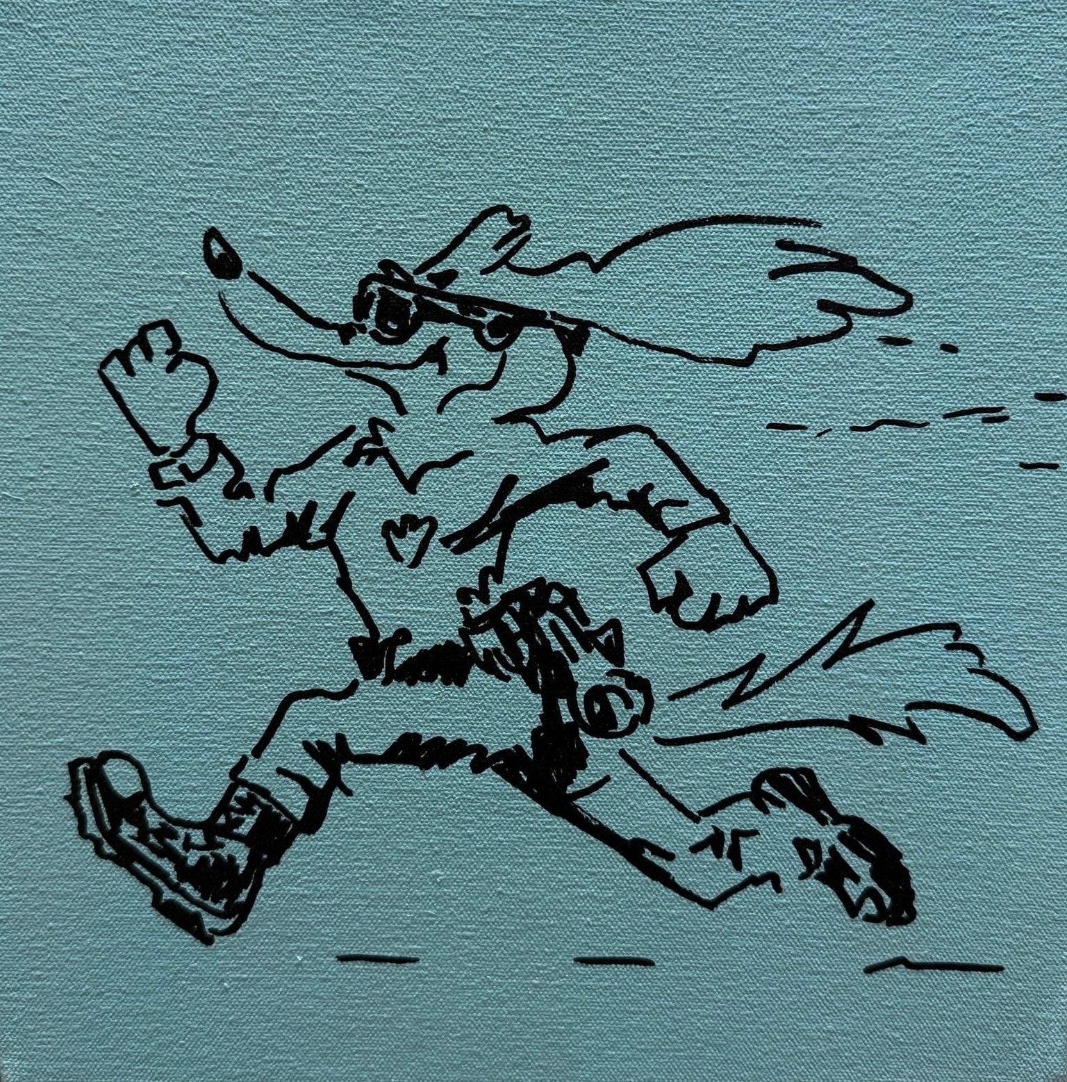 "Officer Coyote" by D.C. ALLEN (Baaa T’- chiilash, Del Curfman)