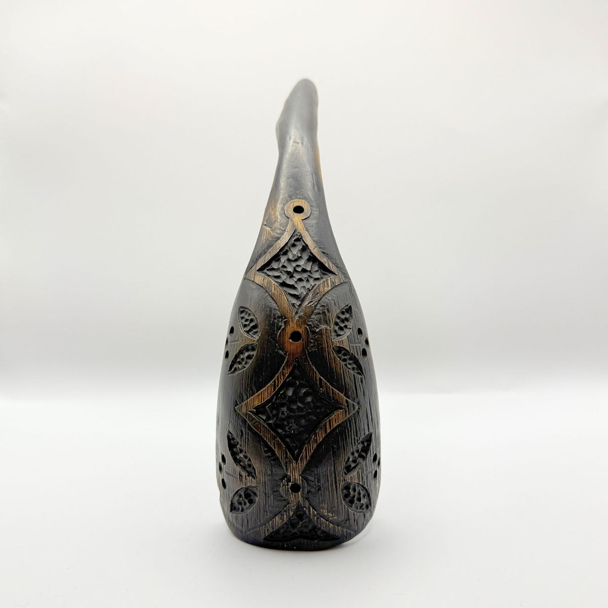 Parfleche Bronze Buffalo Horn by Michael "Calico" Patton