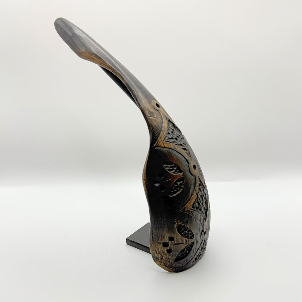 Parfleche Bronze Buffalo Horn by Michael "Calico" Patton