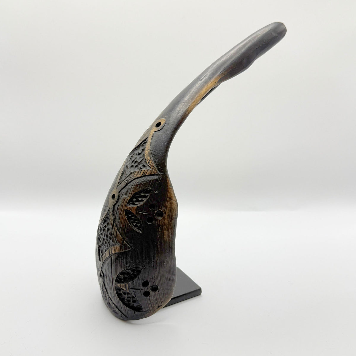 Parfleche Bronze Buffalo Horn by Michael "Calico" Patton