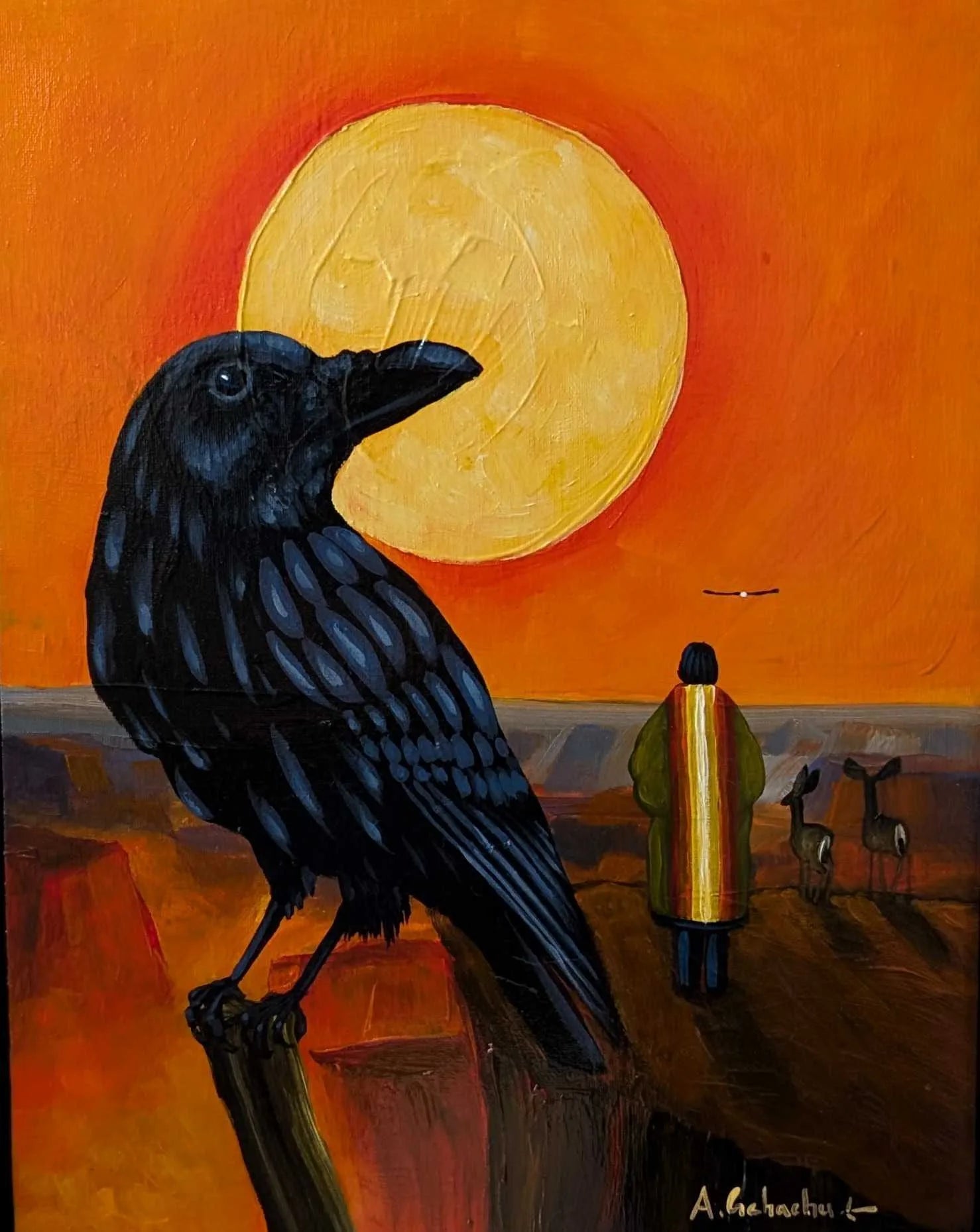 Sacred Companions painting by Anthony Gchachu