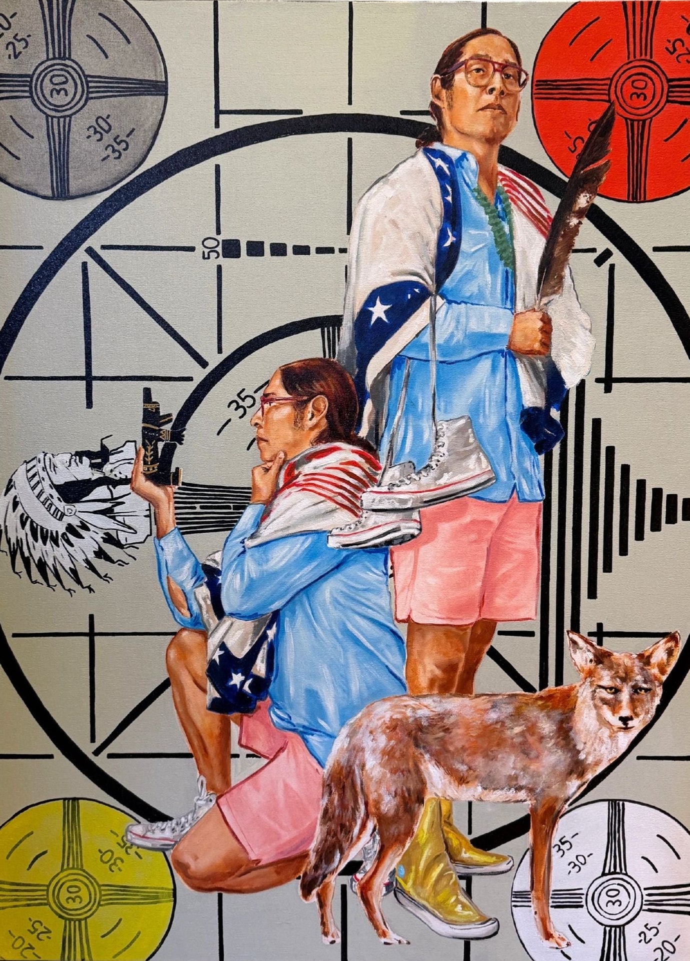 "Trickster's Broadcast" (Study) by D.C. ALLEN (Baaa T’- chiilash, Del Curfman)