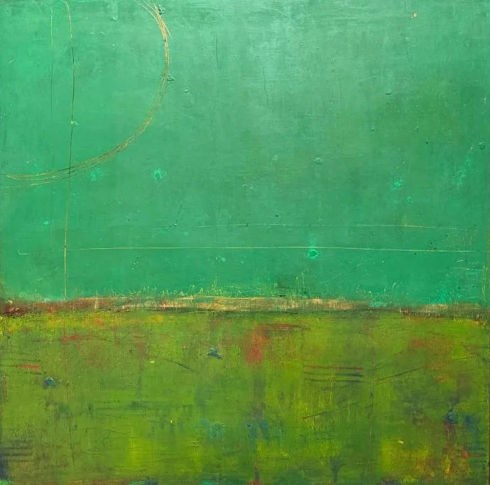 "Prairie Moon" painting by Carly Treece. Front view